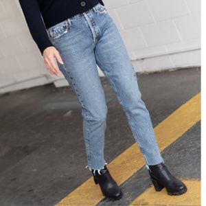 Agolde Jamie High Rise Crop Raw Hem size 28